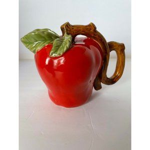 Red Apple Teapot, no lid needed, beautiful, one of